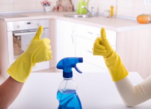 Cleaning team arriving for a booked service