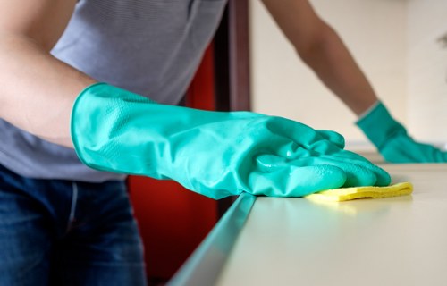 Local oven cleaner in Chiswick removing grease from an oven interior